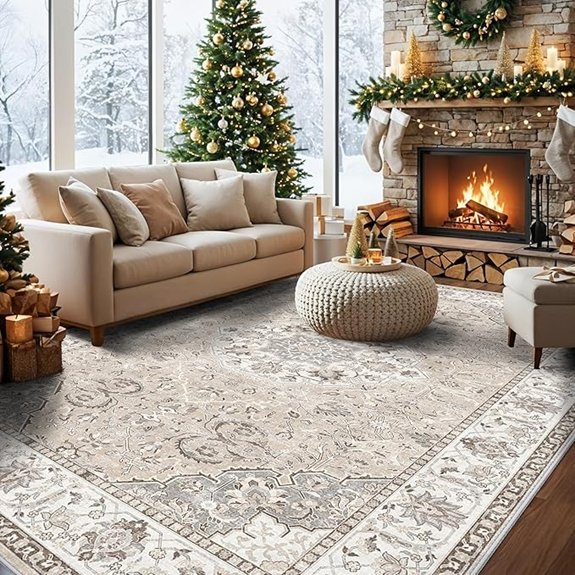 10x14 beige vintage rug