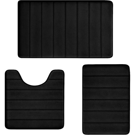 3 piece memory foam bathroom rug set