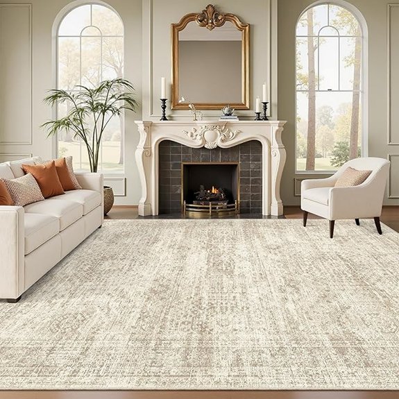 almost washable vintage beige rug