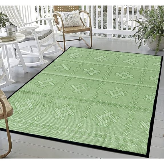 arsusk 5x3 3ft green rug