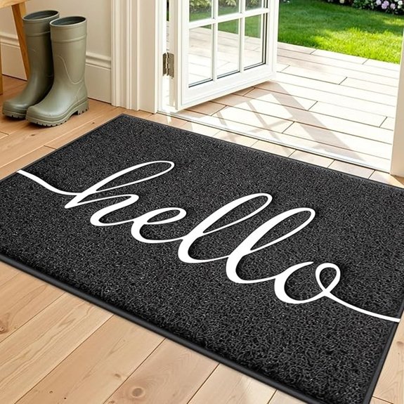 black low profile non slip door mat