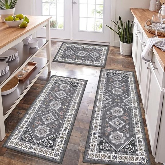 boho kitchen rug set