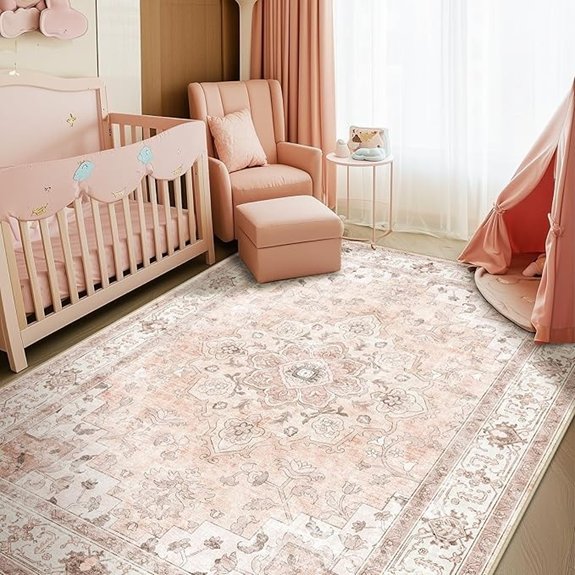 capaloca pink nursery rug