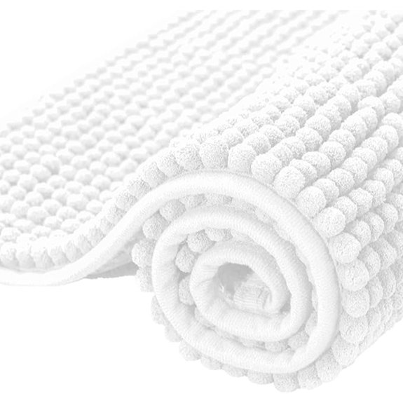 chenille bath rug white 18x24