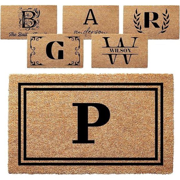 crafted monogram door mat anti slip