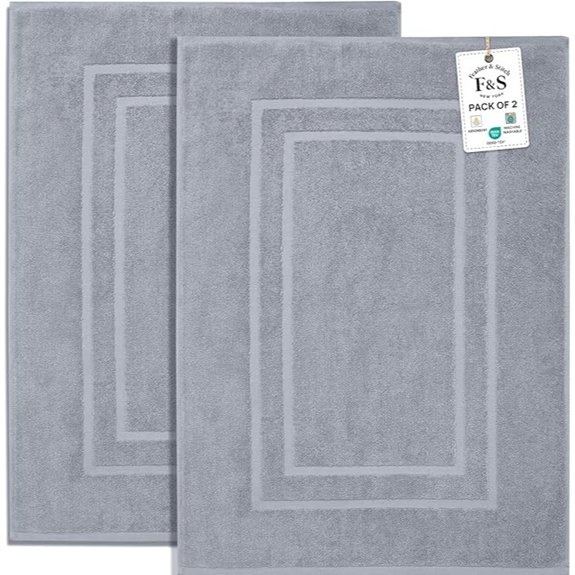 feather stitch bath mats