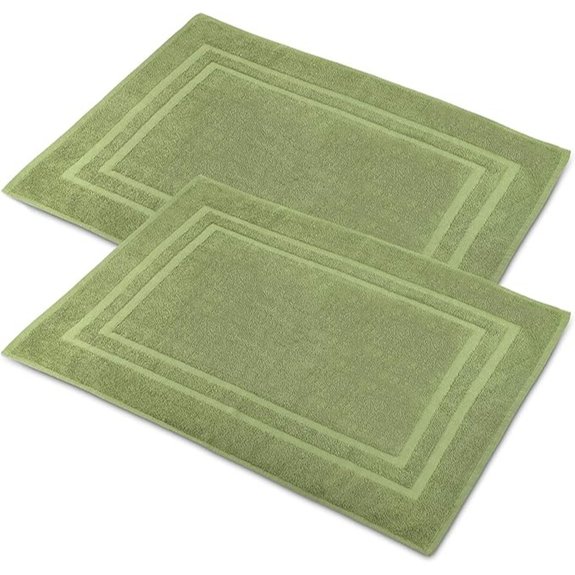 green bath mat towel for bathroom