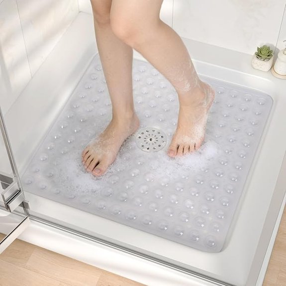 hitslam 21x21 non slip shower mat