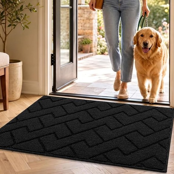 indoor non slip entrance doormat 20x32 black