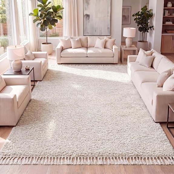 jonathan y mercer shag rug cream