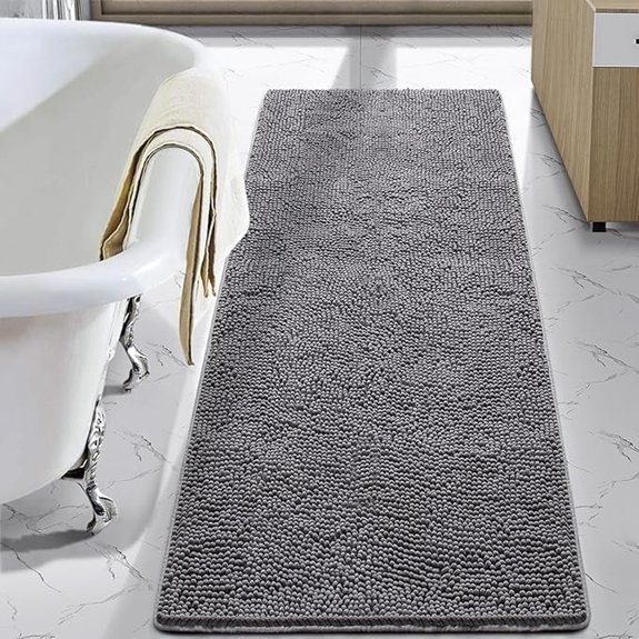 lochas luxury gray bath rug