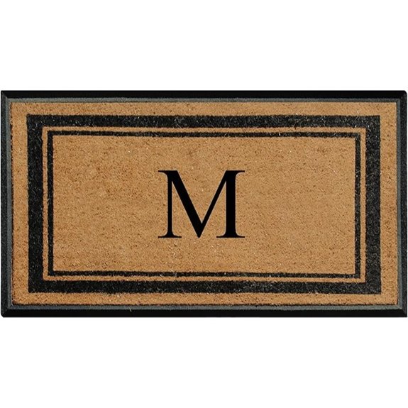 natural coir doormat monogrammed size 30x48