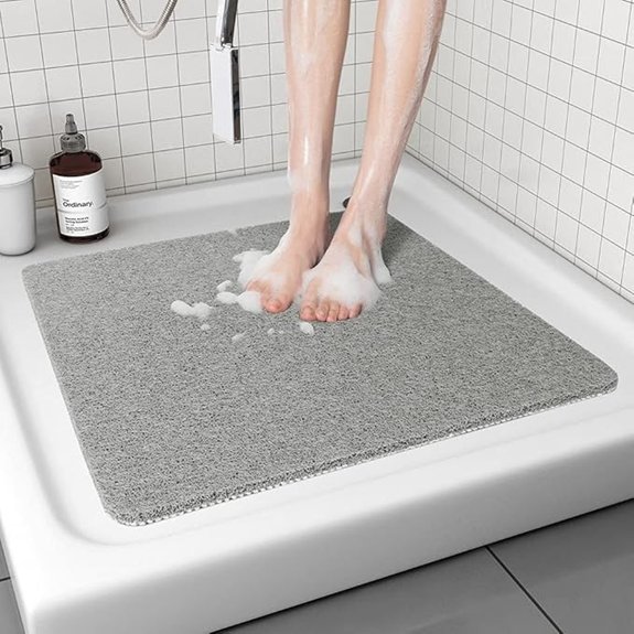 non slip textured shower mat 24x24