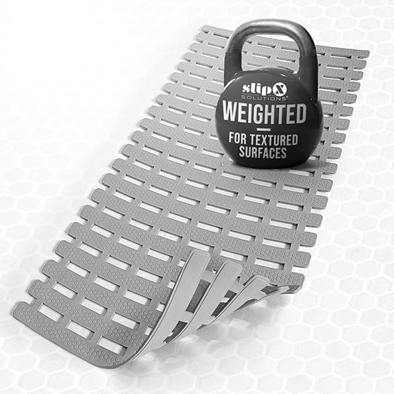 non slip weighted bath mat