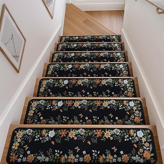 ojia floral stair treads set