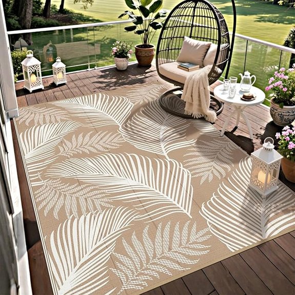 pauwer waterproof reversible rug