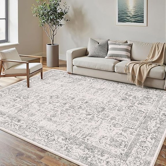 purecozy gray vintage rug 5x7