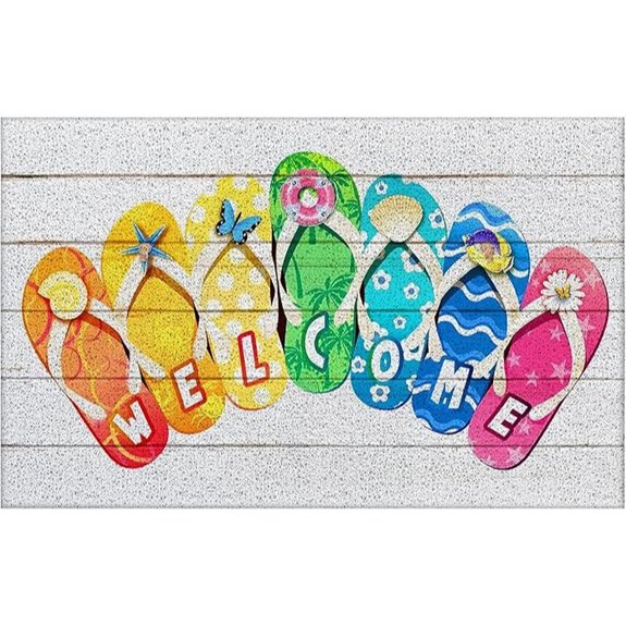 summer beach welcome mat