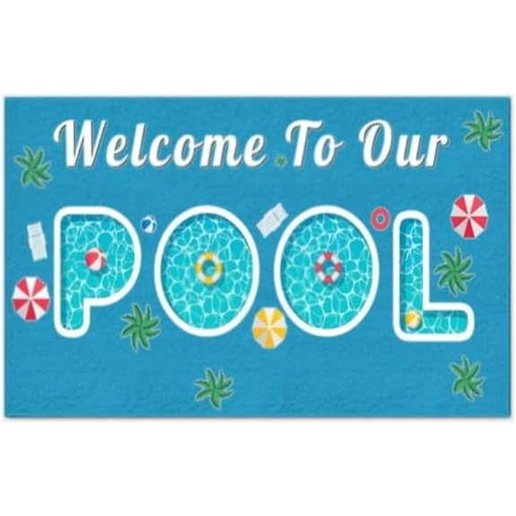 summer pool door mat non slip rubber 30x18