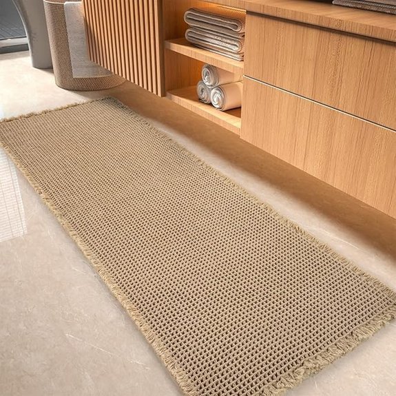 tchdio waffle bath mat note four words