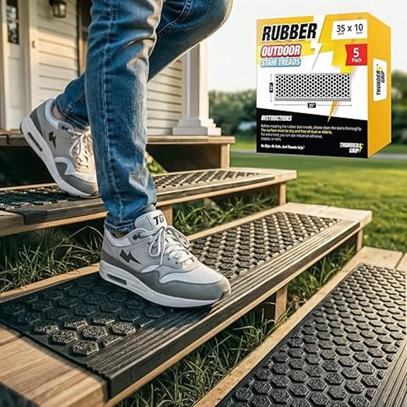 thunder grip rubber outdoor stair treads