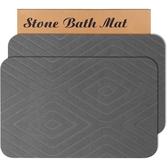 two pack stone bath mats