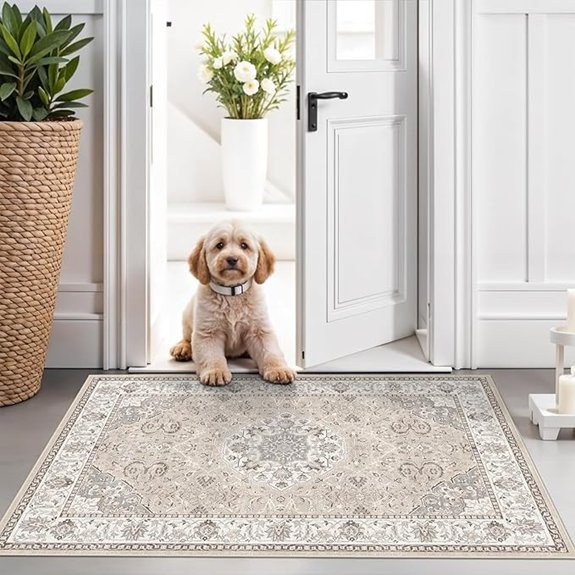 washable 2x3 neutral rug