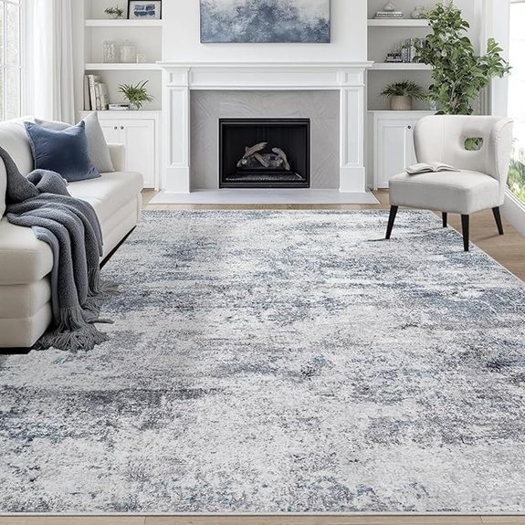 washable 8x10 blue gray rug