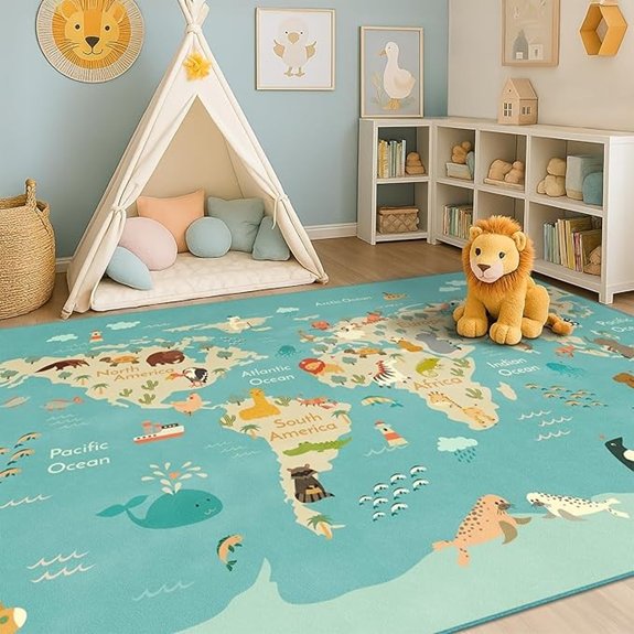 washable kids play rug