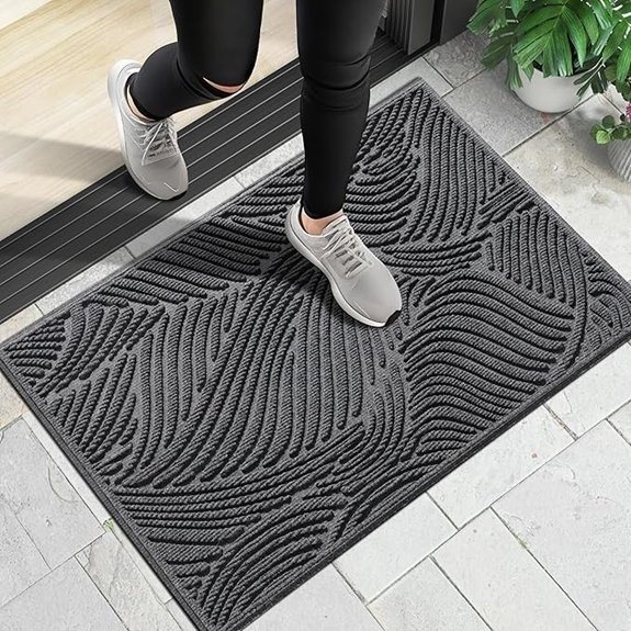 yimobra doormat all weather 29 5x17 dark grey