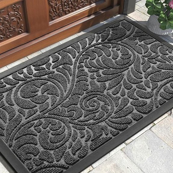 yimobra grey outdoor door mat